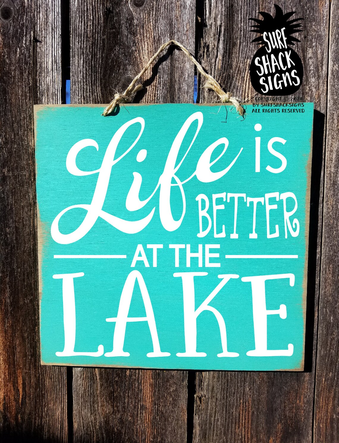 Life is Better at the Lake Sign Rustic Wood Lake House Etsy