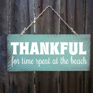 beach decor, thankful sign, fall beach decor, ocean theme, Beach Sign, Beach House Decor, Surf Decor, Surf Shack, Hawaiian, Hawaii, 21