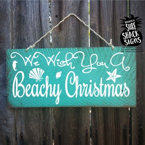 beach Christmas, Christmas sign, beachy Christmas, we wish you a beach Christmas, Christmas decoration, Christmas wall art, beach house, 176