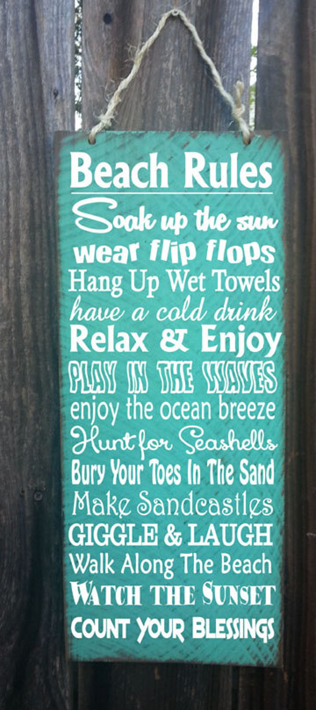 Beach Sign, Beach Rules Sign, Beach Decor, Beach House Decor, Beach