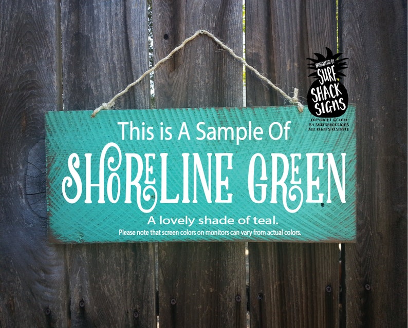 this is a sample of shoreline green a lovely shade of teal