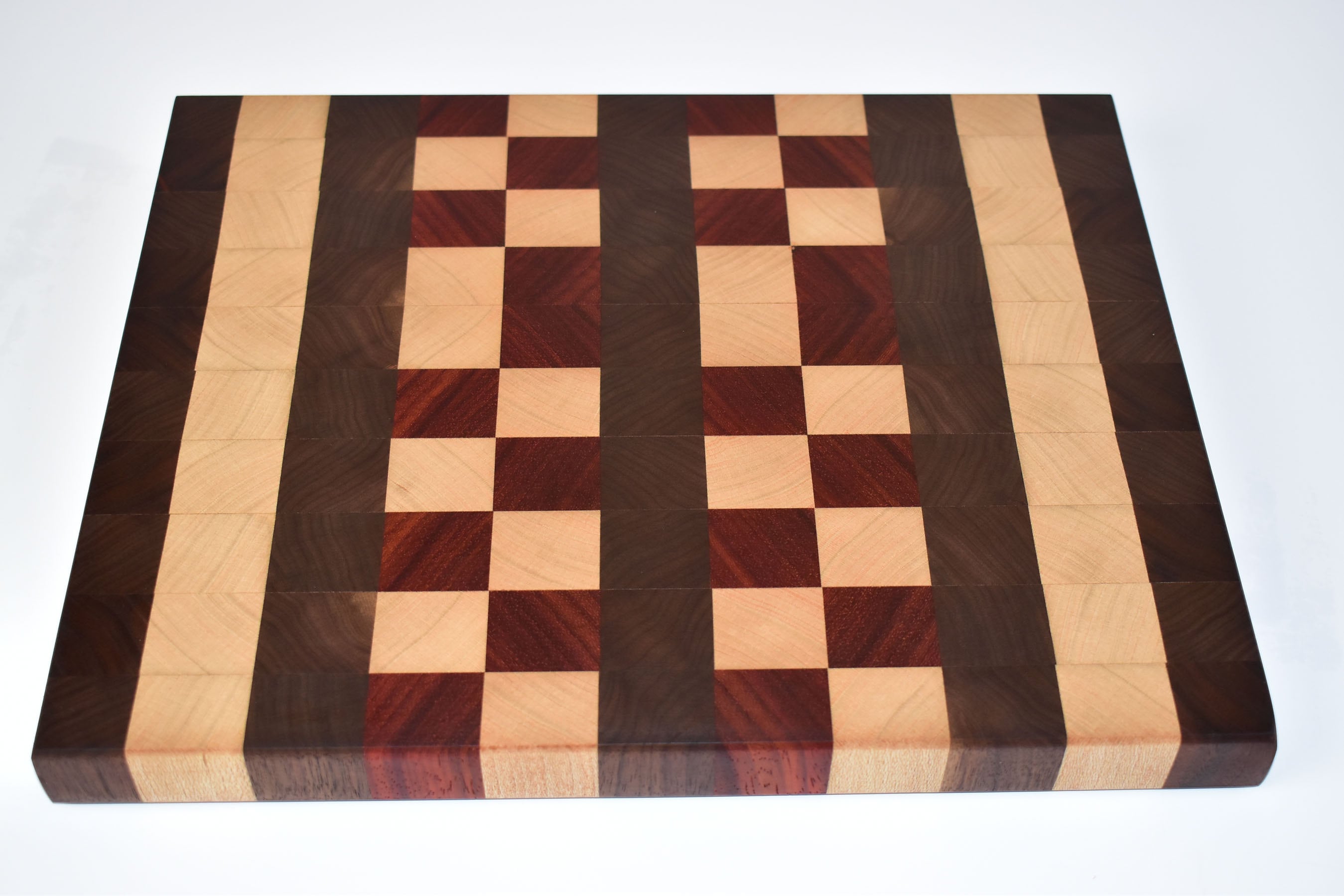 Cutting board-End Grain Canary Wood w/blood trail – Foxcreek Baskets