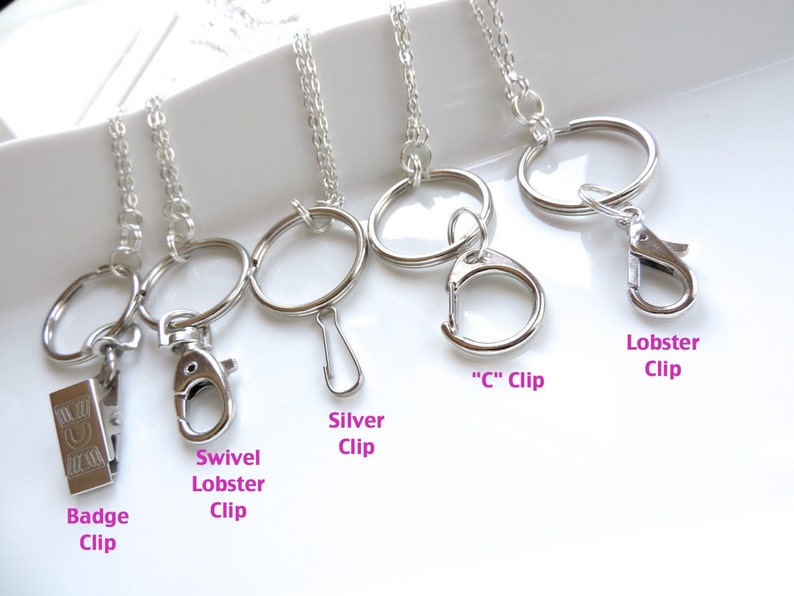 Silver Work Id Holder ID Badge Holder Silver Chain Lanyard Etsy