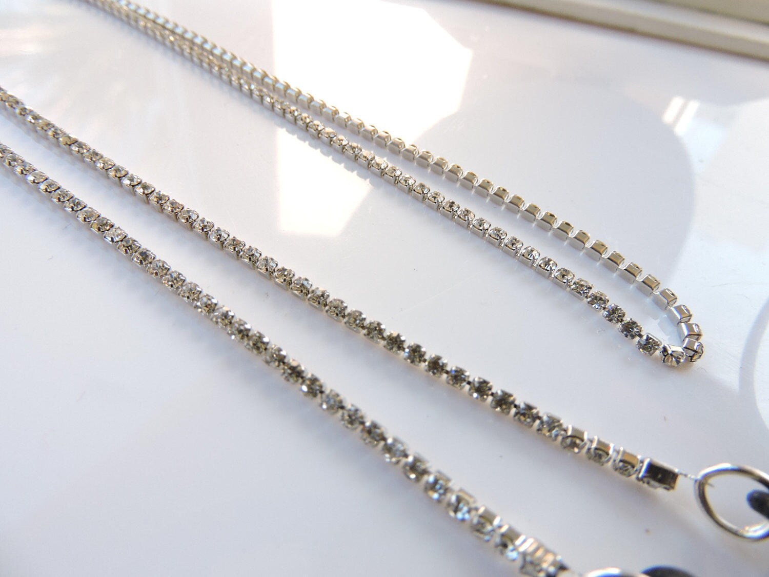 Rhinestone Eyeglass Chain Rhinestone Reading Etsy