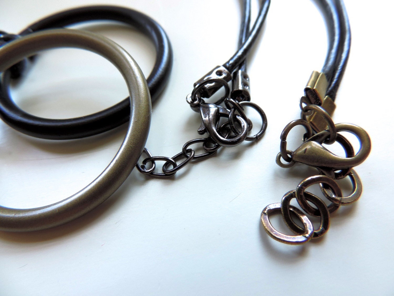 Mens Black Leather Cord Eyeglass Holder Men's Eyeglass Etsy