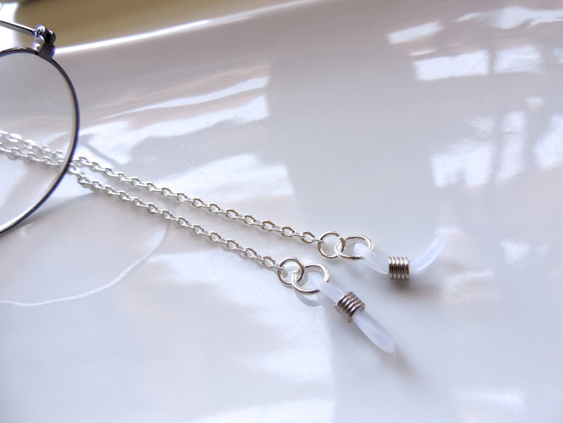 Silver Eyeglass Chain Chain Reading Glassess Holders Etsy