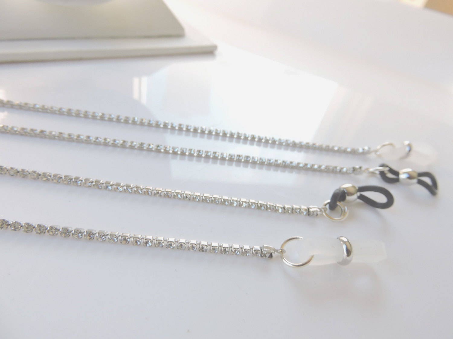 Rhinestone Eyeglass Chain Rhinestone Reading Etsy