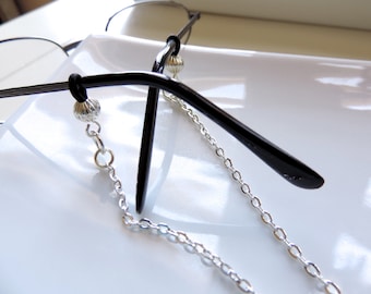 Silver Eyeglass Chain - Chain Reading Glassess Holders - Reading Glasses Chain - Eyeglass Necklace Chain - Eyeglass Holder -Silver Holders
