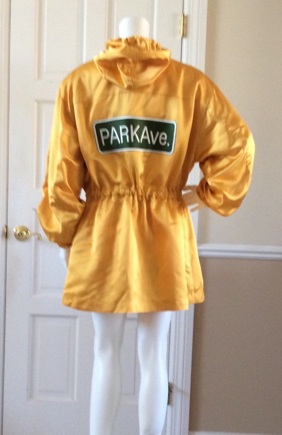 Vintage Moschino Couture gold anorak jacket "PARK 