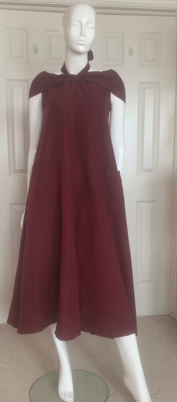 Fendi vintage 1991 unworn burgundy patio dress, of