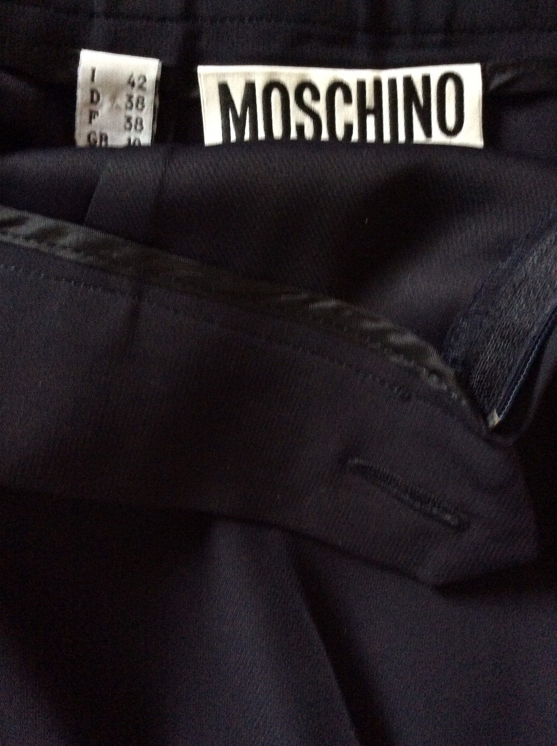 Moschino Couture Vintage 1985 Navy Blue Ankle Length Pants - Etsy