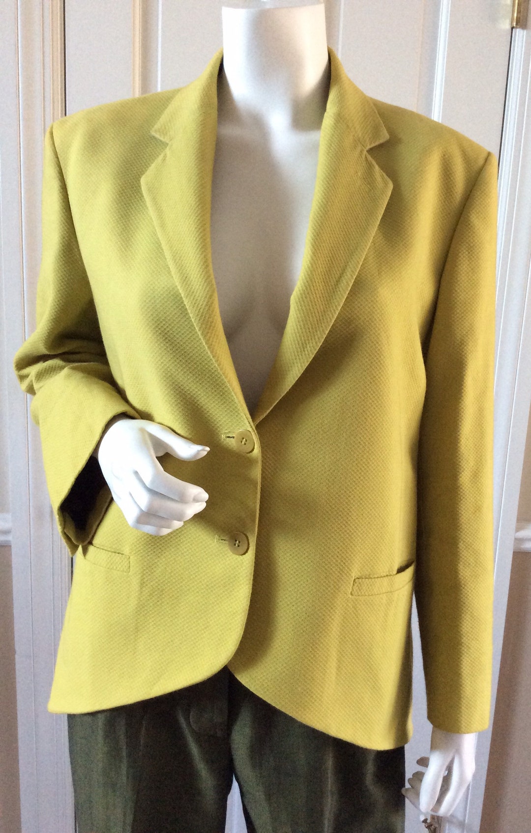 Romeo Gigli per Callaghan, vintage 1990, trama waffle, giacca