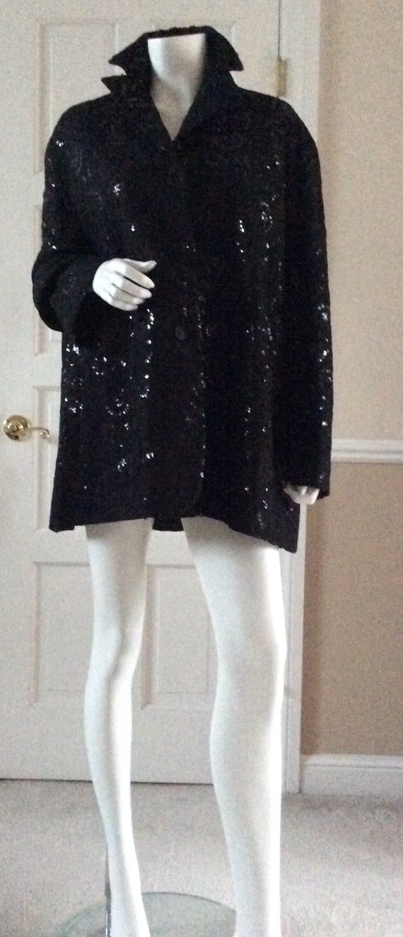 Vintage 1991 Callaghan by Romeo Gigli black sequin