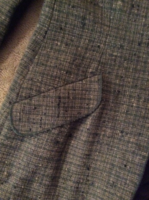 Gordon Henderson vintage 1990 aqua tweed jacket w… - image 6