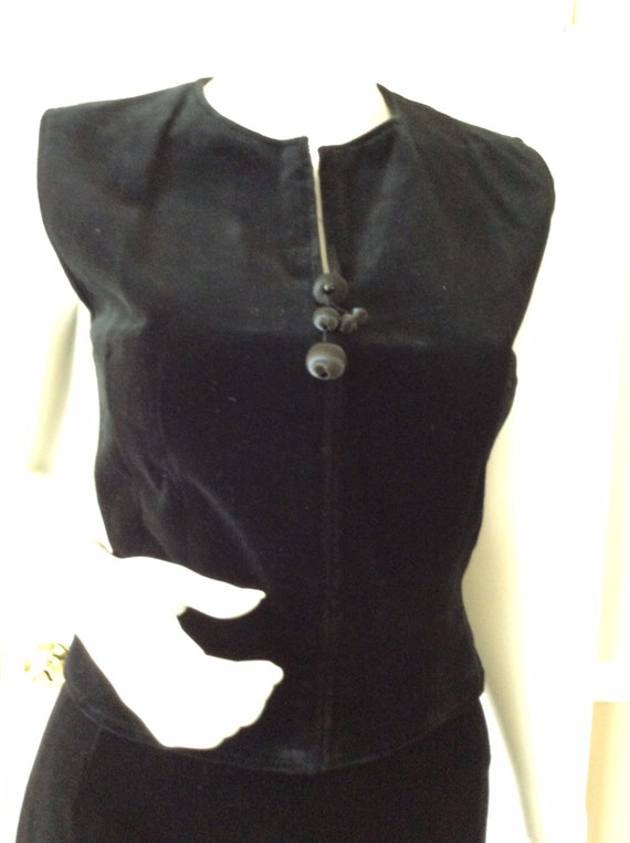 Gianni Versace for Genny, vintage 1991, black velvet … - Gem