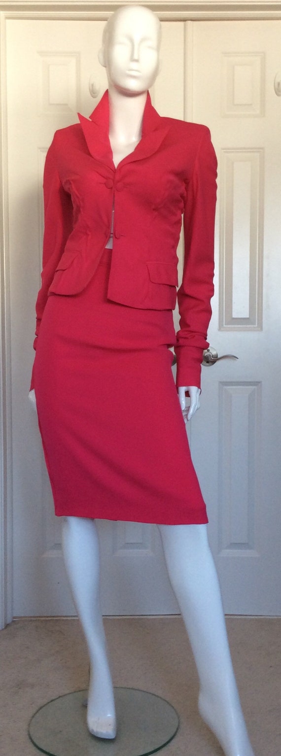 Yves Saint Laurent vintage late 1990s hot pink sil