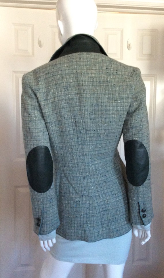 Gordon Henderson vintage 1990 aqua tweed jacket w… - image 2