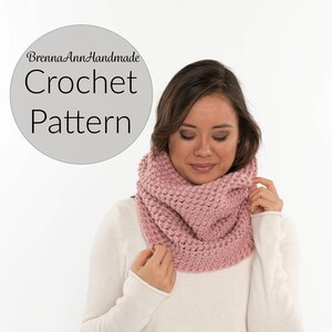 CROCHET PATTERN - The Reversible Cowl, Instant Download PDF, Textured Crocheted Infinity Scarf, diy Easy Skill Level by BrennaAnnHandmade