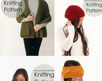 KNITTING PATTERN BUNDLE - 20 Instant Downloads, The Fall Knitting Pattern Bundle by BrennaAnnHandmade, diy, Easy / Intermediate, pdf