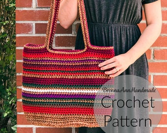 CROCHET PATTERN - The Endless Opportunities Tote Bag, Instant Download PDF, Crocheted diy Easy-Intermediate Skill Level by BrennaAnnHandmade