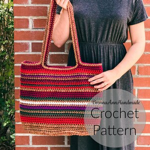 CROCHET PATTERN - The Endless Opportunities Tote Bag, Instant Download PDF, Crocheted diy Easy-Intermediate Skill Level by BrennaAnnHandmade
