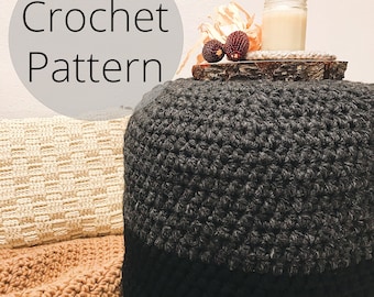 CROCHET PATTERN - The Circle Crochet Pouf, Instant Download PDF, Ottoman, Crocheting diy Easy-Intermediate Skill Level by BrennaAnnHandmade