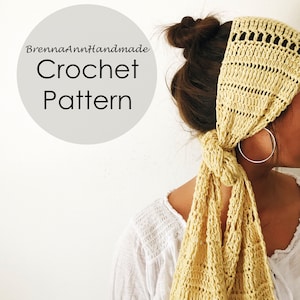 CROCHET PATTERN - The Lightweight Fringe Scarf / Headwrap / Belt, Instant Download PDF, Crocheted diy Easy Skill Level by BrennaAnnHandmade