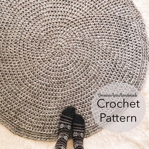 CROCHET PATTERN The Classic Circle Rug, Instant Download PDF, Crocheted Home Decor, diy Easy-Intermediate Skill Level by BrennaAnnHandmade image 1