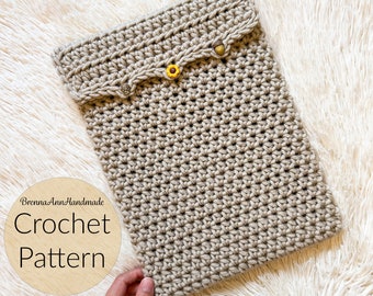 CROCHET PATTERN - The Autumnal Tablet Cover, Instant Download PDF,  All Sizes, Intermediate Skill Level by BrennaAnnHandmade