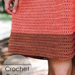CROCHET PATTERN The Cotton Summer Dress, Instant Download PDF, Crocheted diy Easy-Intermediate Skill Level by BrennaAnnHandmade image 5