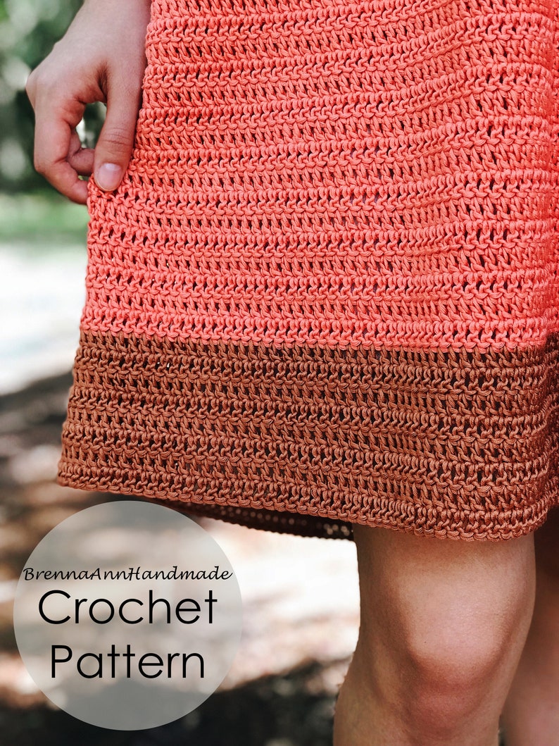 CROCHET PATTERN The Cotton Summer Dress, Instant Download PDF, Crocheted diy Easy-Intermediate Skill Level by BrennaAnnHandmade image 5