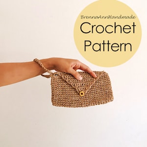 CROCHET PATTERN the Raffia Clutch Handbag, Instant Download PDF ...