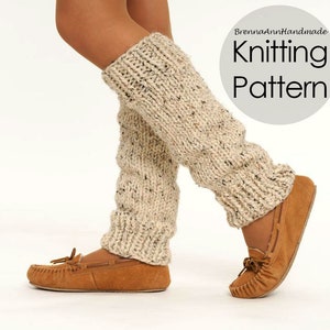 KNITTING PATTERN The Chunky Knit Legwarmers, Instant Download PDF, Crocheted diy Easy-Intermediate Skill Level by BrennaAnnHandmade image 3