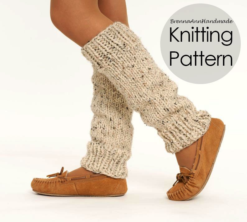 KNITTING PATTERN The Chunky Knit Legwarmers Instant Etsy