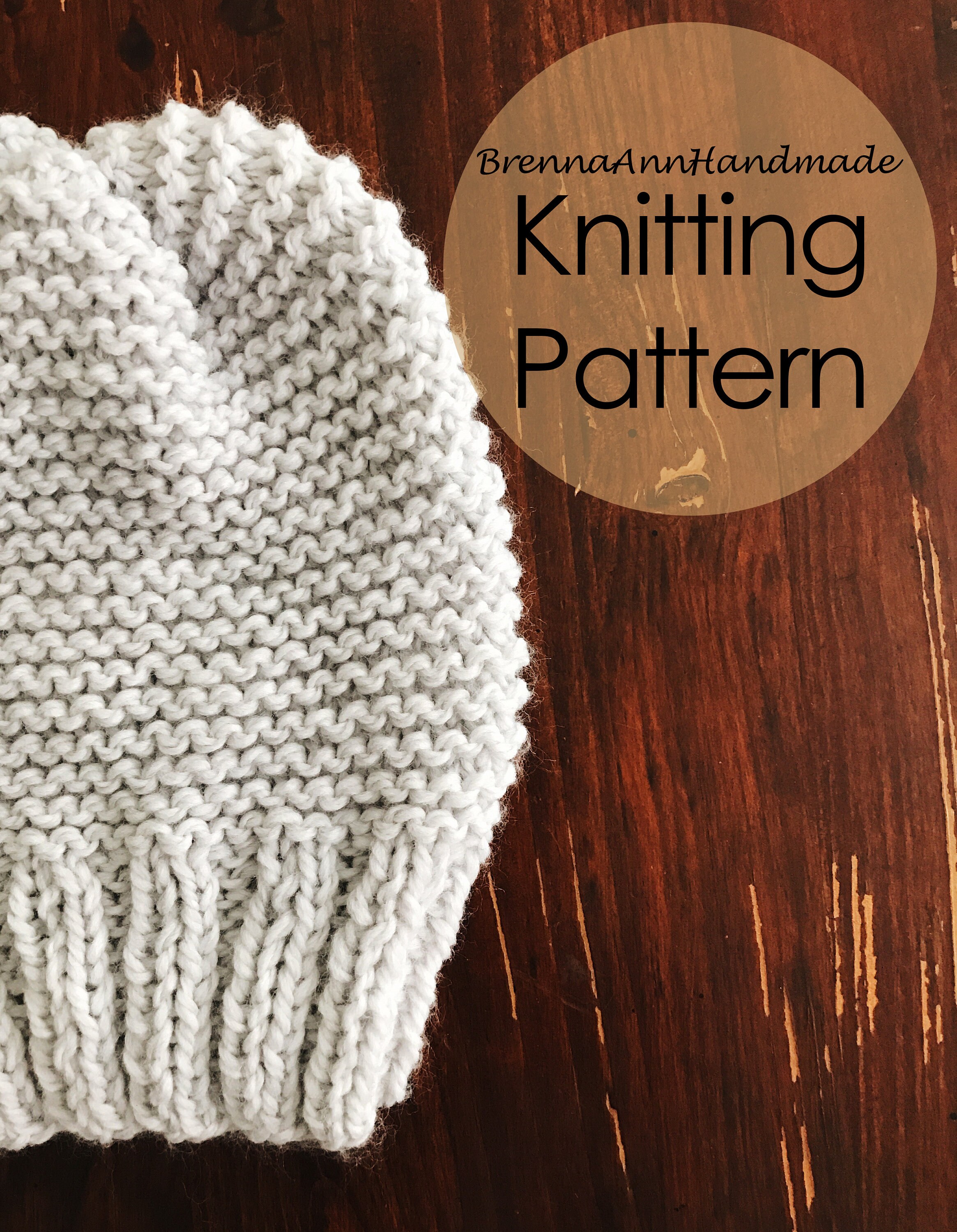 KNITTING PATTERN - the Chunky Textured Slouchy Knit Hat by ...