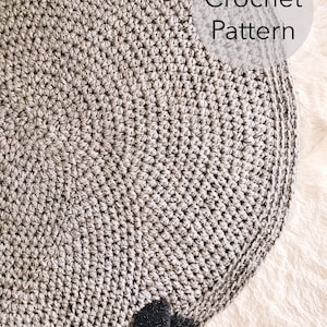 CROCHET PATTERN The Classic Circle Rug, Instant Download PDF, Crocheted Home Decor, diy Easy-Intermediate Skill Level by BrennaAnnHandmade image 7