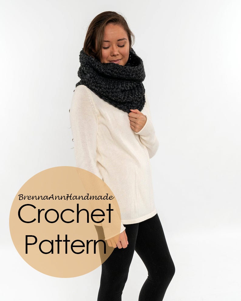 CROCHET PATTERN Chunky Crochet Infinity Scarf / Cowl / Hood | Etsy