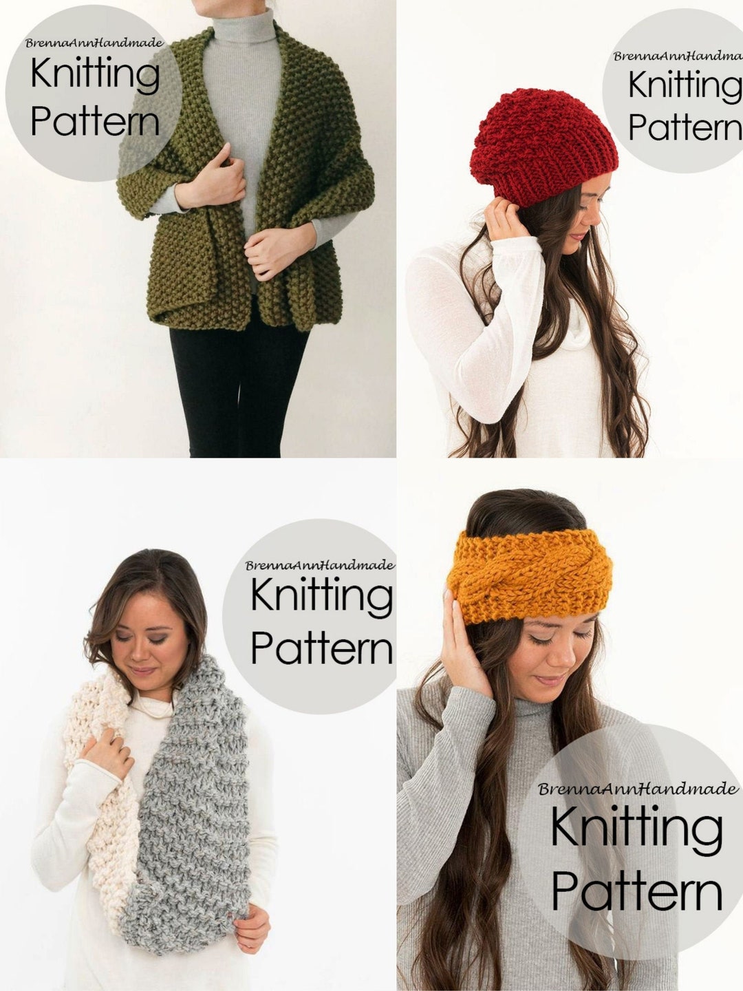 KNITTING PATTERN BUNDLE - 20 Instant Downloads, the Fall Knitting ...