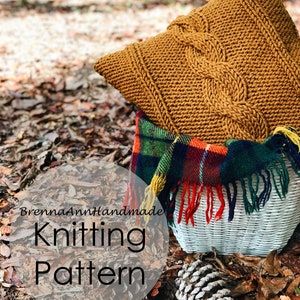KNITTING PATTERN the Cable Knit Pillow Cover, Instant Download PDF ...