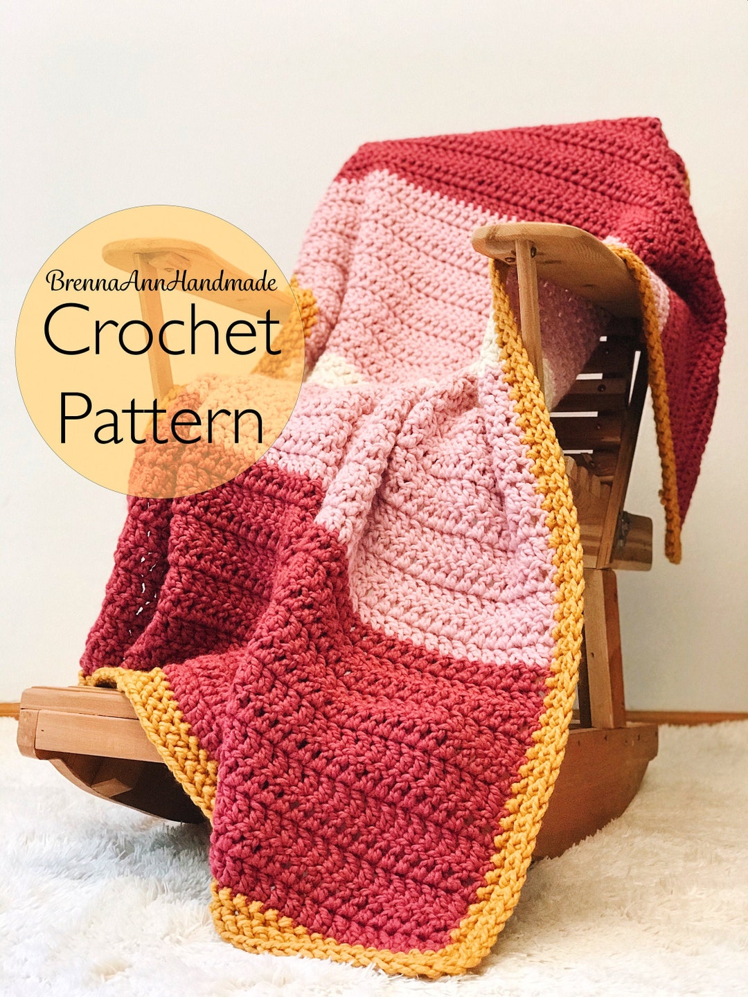 ASN Crochet Patterns Book 25 Stunning Ripple Afghans Rose Fisherman  Reversible +