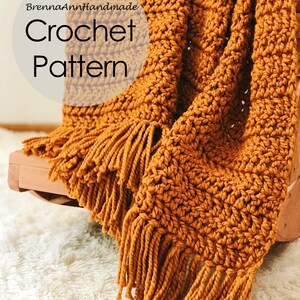 CROCHET PATTERN the Golden Hour Blanket Instant Download PDF, Chunky ...