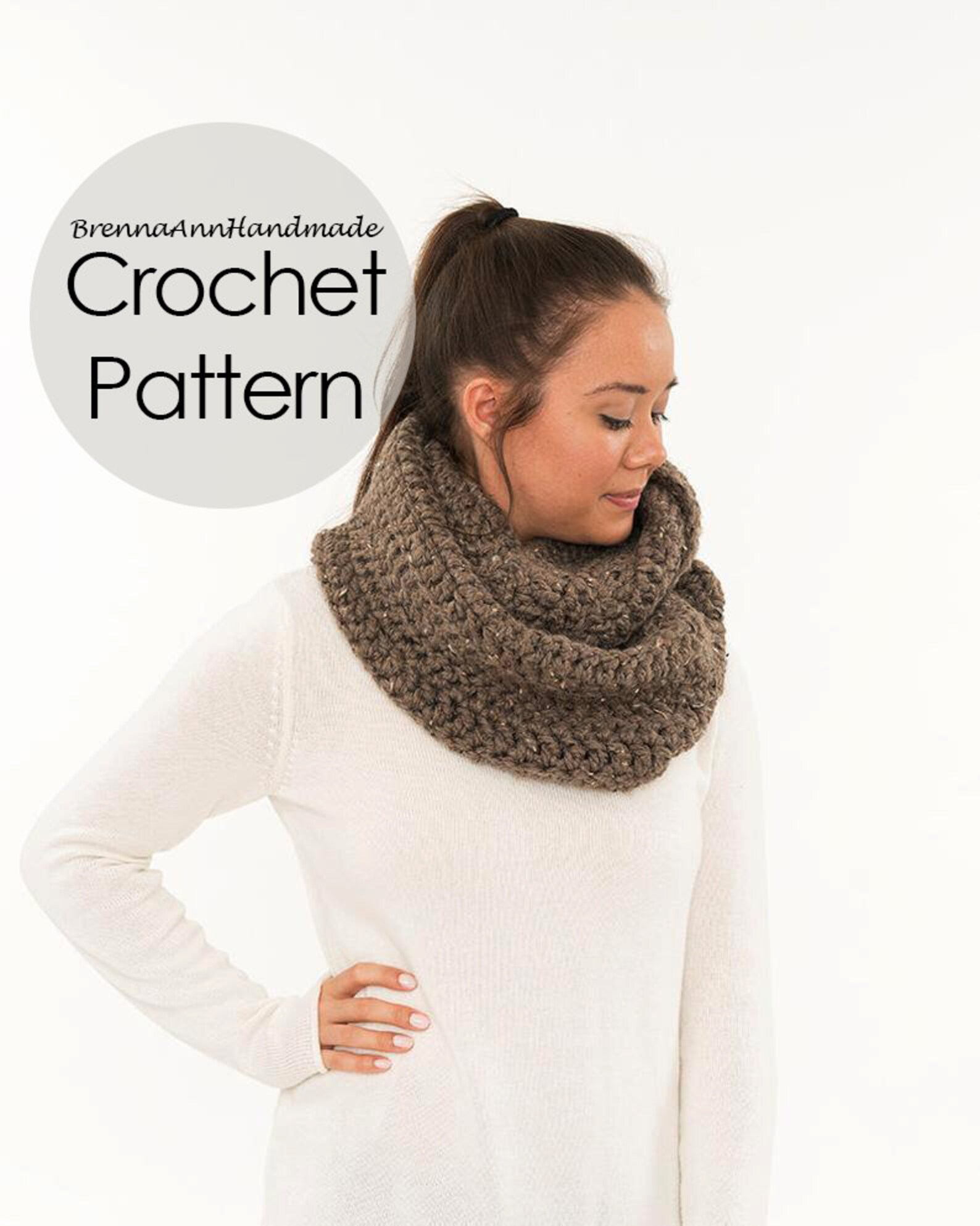 CROCHET PATTERN - the Chunky Infinity Loop Scarf, Instant Download PDF ...