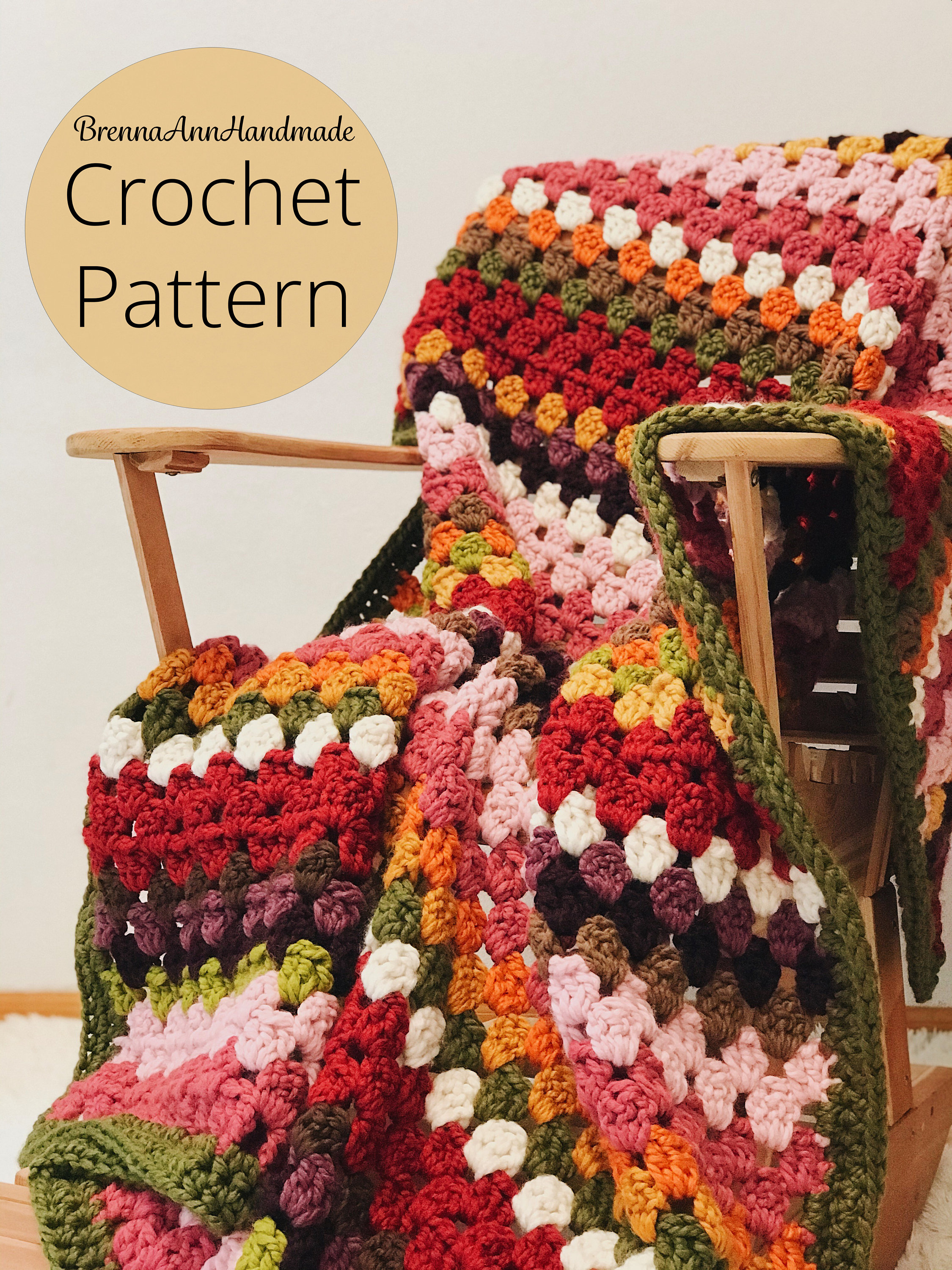 かぎ針編みパターン - フラワーガーデンブランケット PDF をすぐに