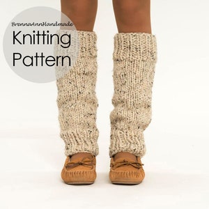 KNITTING PATTERN The Chunky Knit Legwarmers, Instant Download PDF, Crocheted diy Easy-Intermediate Skill Level by BrennaAnnHandmade image 2
