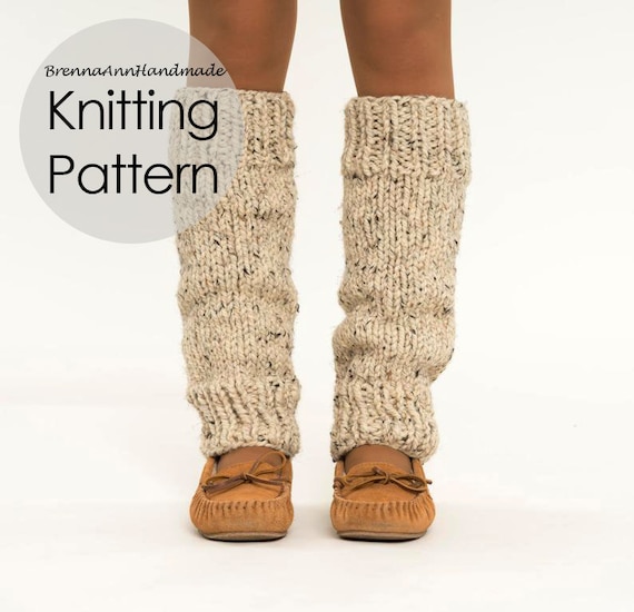 KNITTING PATTERN the Chunky Knit Legwarmers, Instant Download PDF