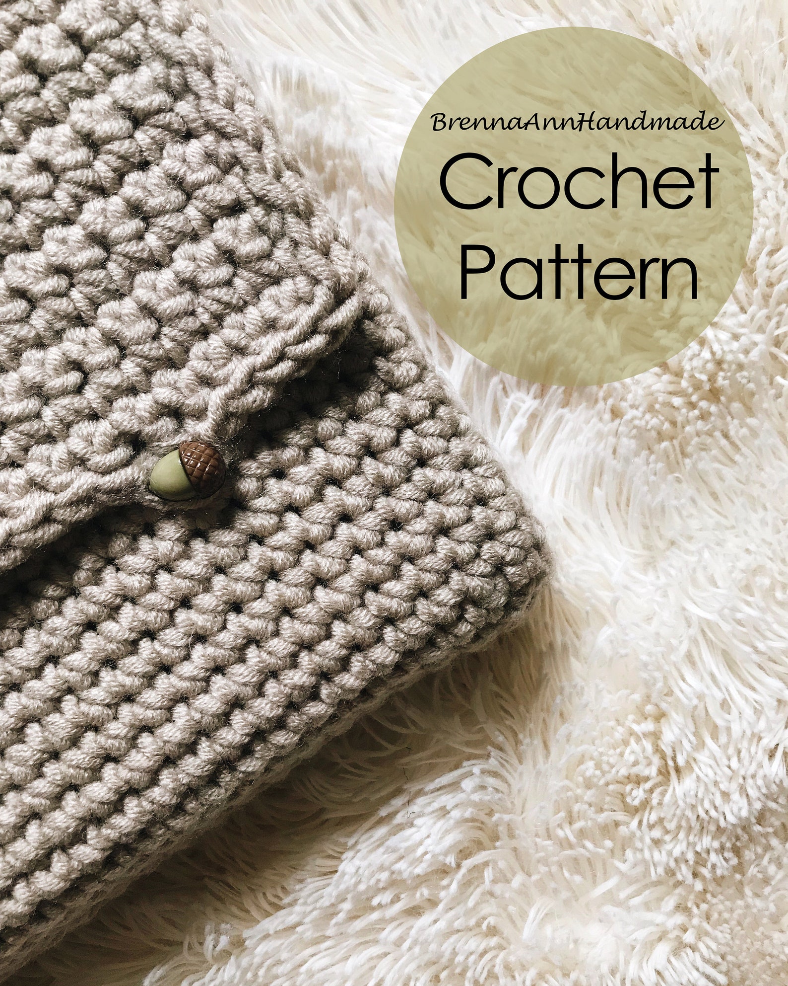 CROCHET PATTERN - the Autumn-theme Cozy Book Cover, Instant Download ...