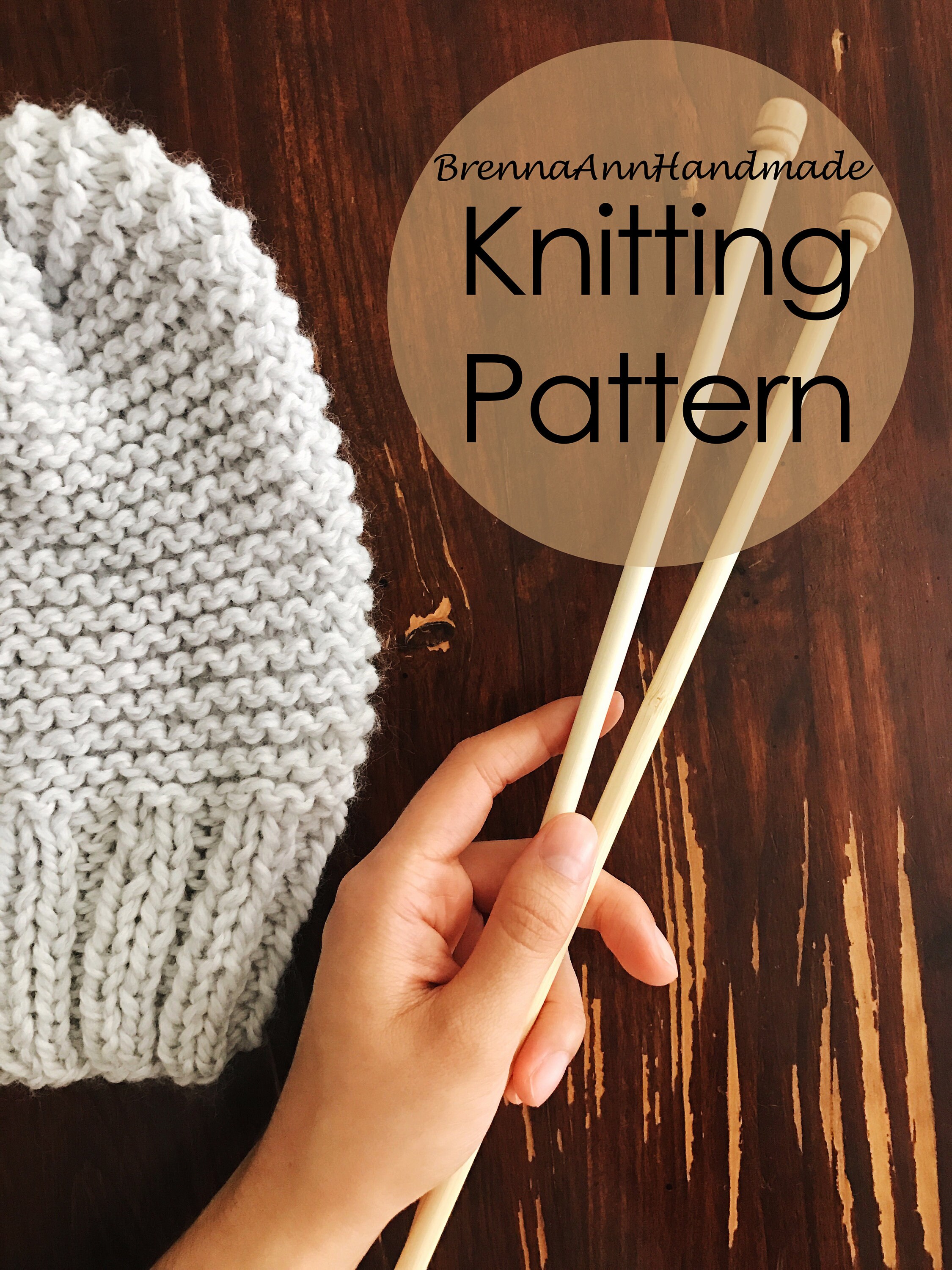 KNITTING PATTERN - the Chunky Textured Slouchy Knit Hat by ...