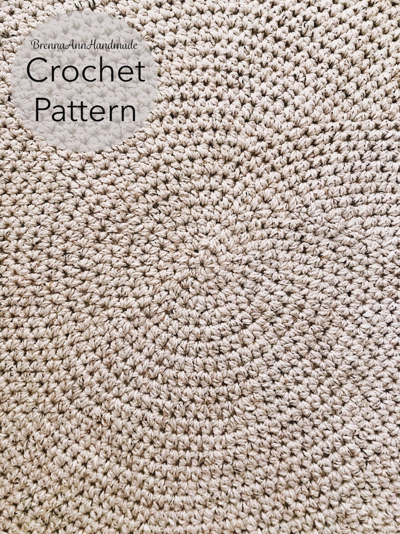 CROCHET PATTERN The Classic Circle Rug, Instant Download PDF, Crocheted Home Decor, diy Easy-Intermediate Skill Level by BrennaAnnHandmade image 5