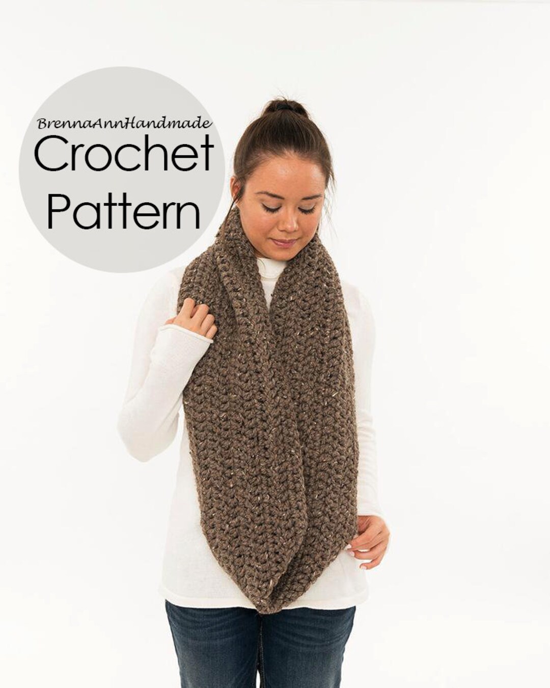 CROCHET PATTERN - the Chunky Infinity Loop Scarf, Instant Download PDF ...