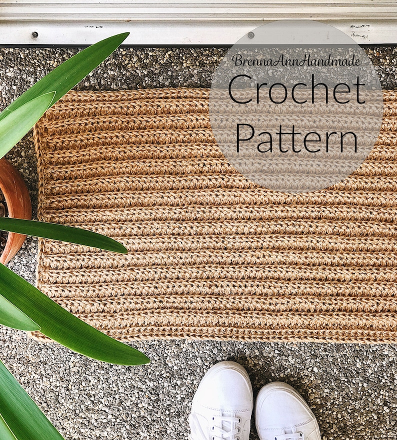 CROCHET PATTERN the Textured Crochet Jute Doormat Instant Etsy — free download